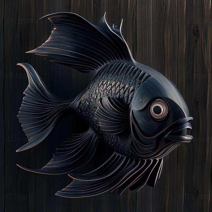 Animals Black mar fish
